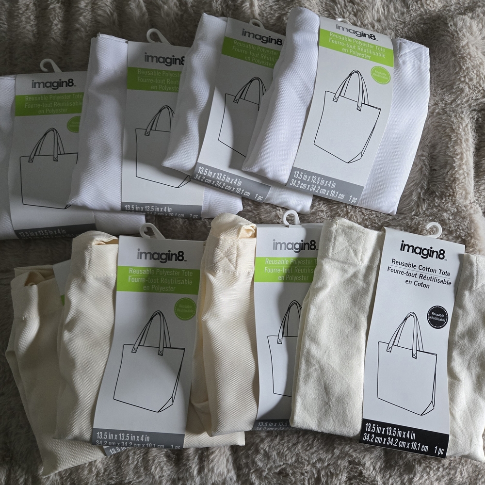 Imagin8 Reusable Cotton Tote Bags